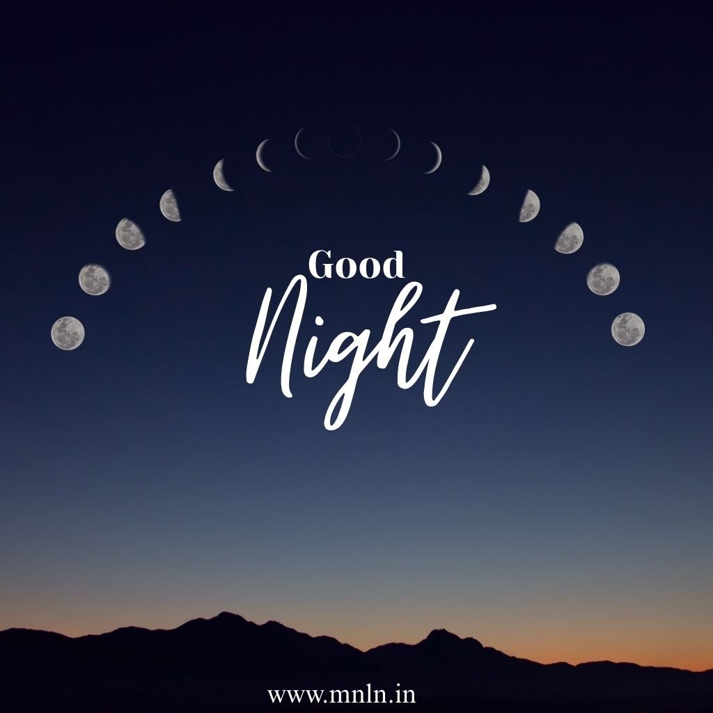 Peaceful good night image before sleep