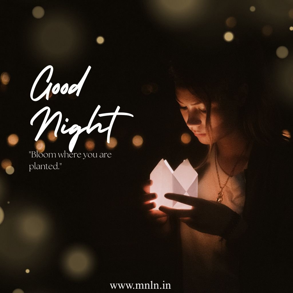 Peaceful good night image before sleep