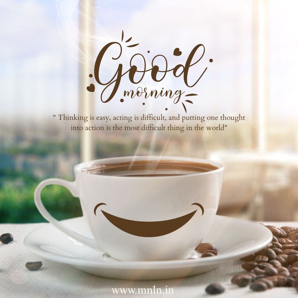 Cute good morning image with coffee vibes