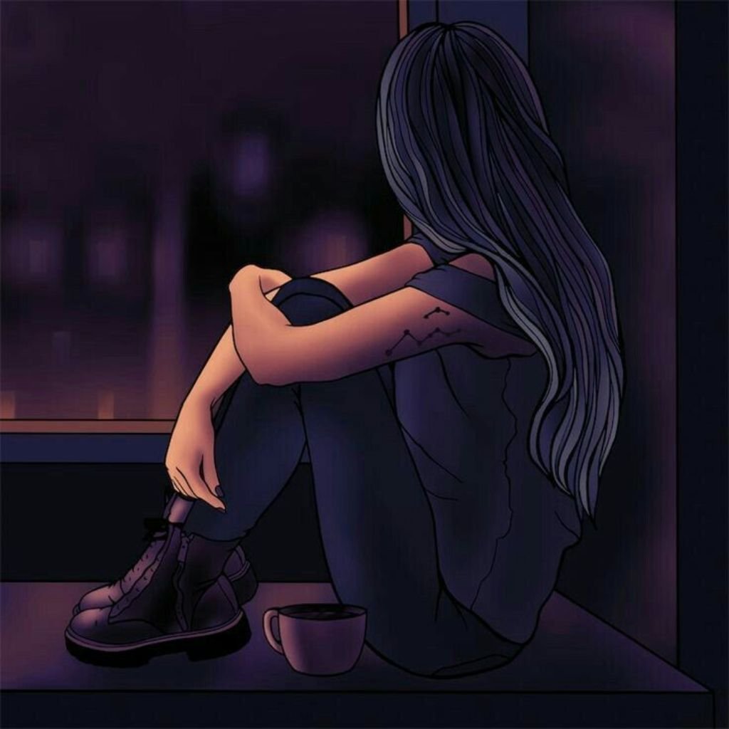 alone sad girl dp